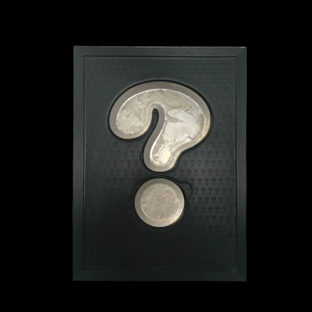 question mark cooper font glyph artwork wallart laser layer minimalist pop art
