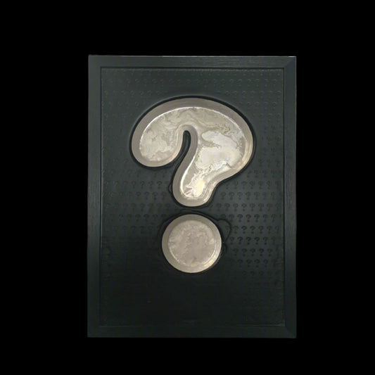 question mark cooper font glyph artwork wallart laser layer minimalist pop art